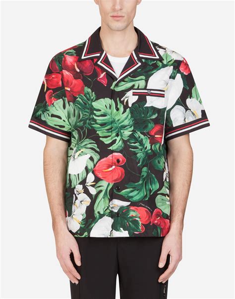 dolce gabbana hawaiian shirt